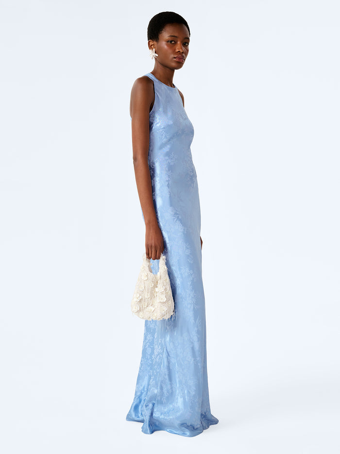 Jai Jacquard Dress in Vista Blue