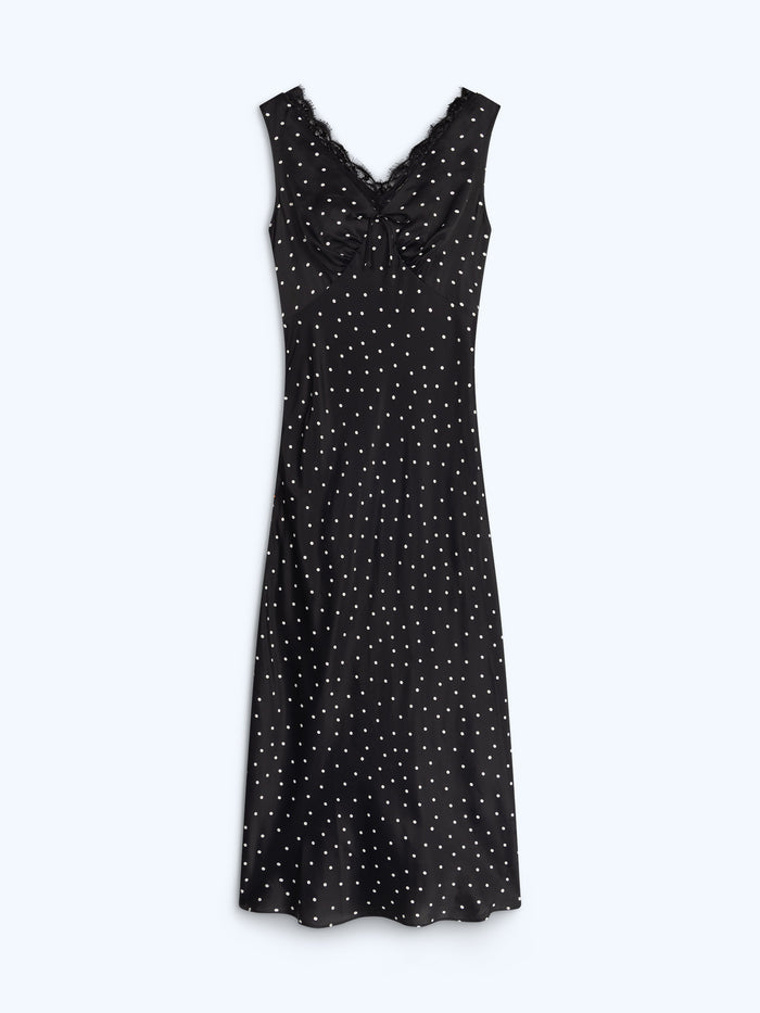 Jennifer Dress in Black Polka Dot
