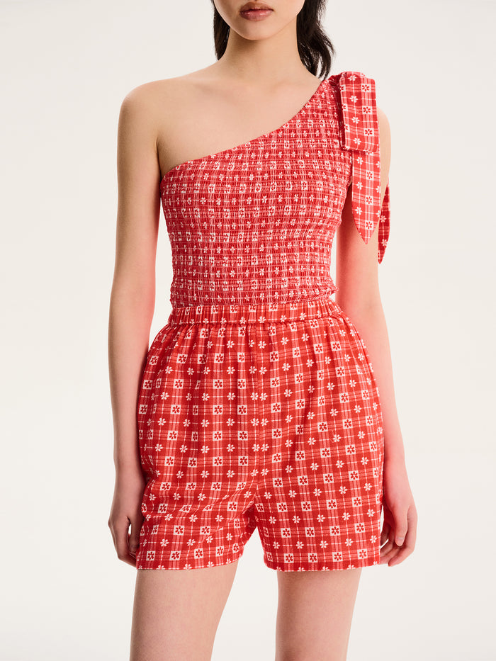 Joshua Gingham Floral Shorts