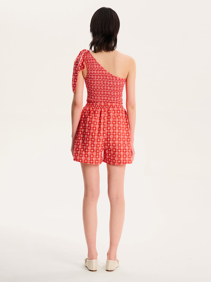 Joshua Gingham Floral Shorts