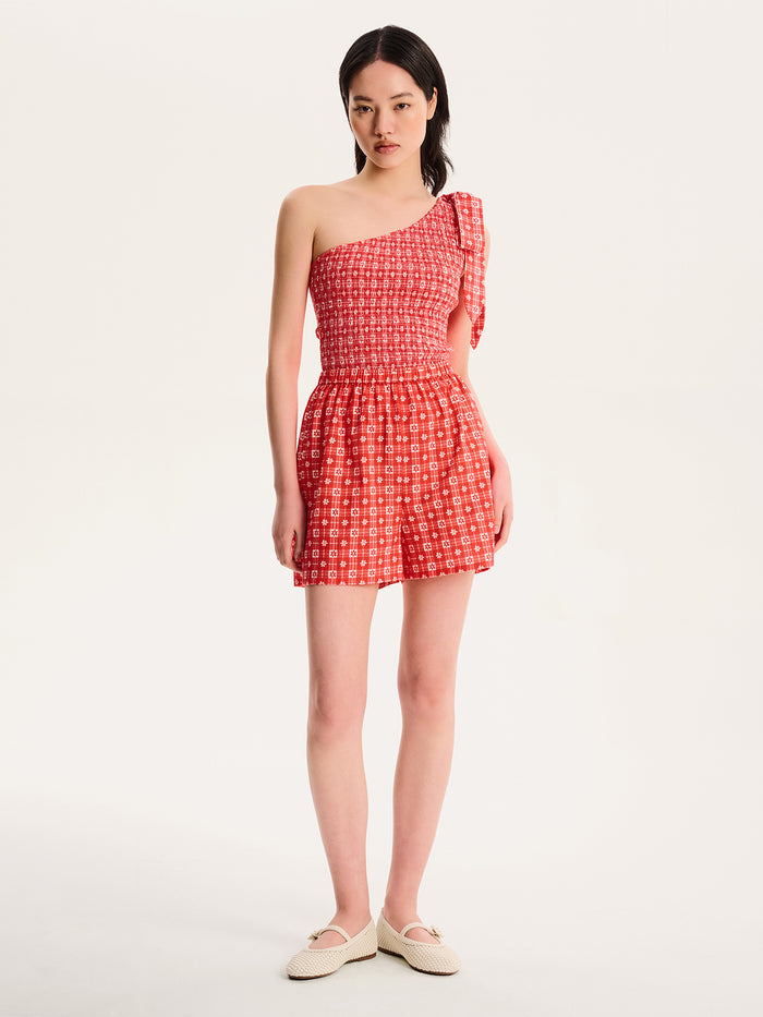 Joshua Gingham Floral Shorts