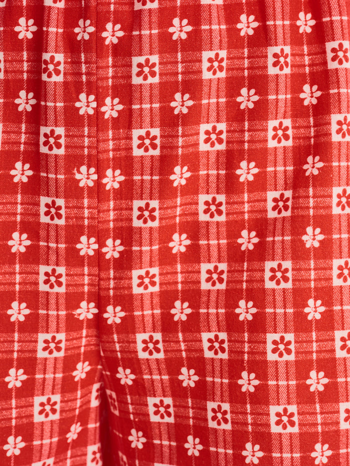Joshua Gingham Floral Shorts