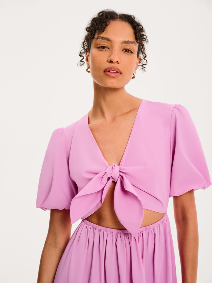 Joy Midi Dress in Lilac