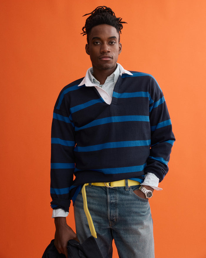 J.Press x Alex Mill Rugby Striped Shirt In Cotton