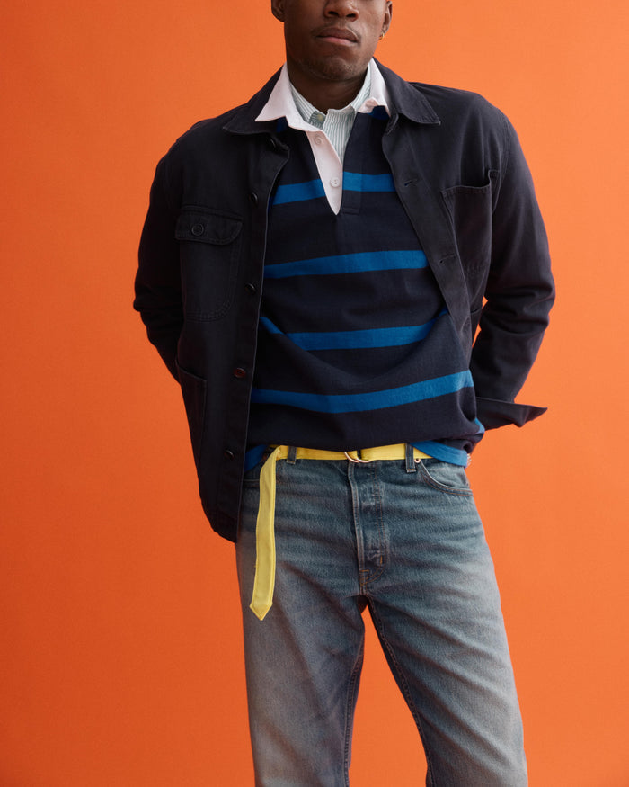 J.Press x Alex Mill Rugby Striped Shirt In Cotton