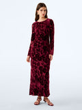 Juniper Dress in Deep Wine Devore