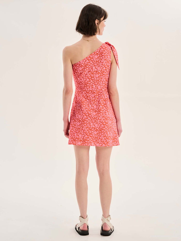 Kailani One Shoulder Mini Dress in Floral Print