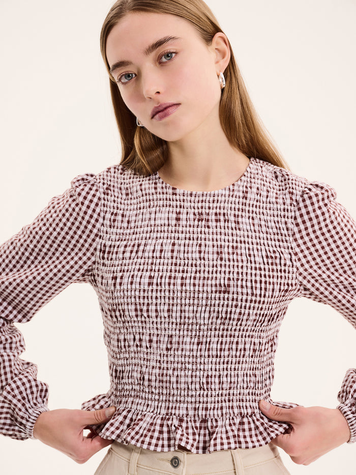 Kaloppe Top in Brown