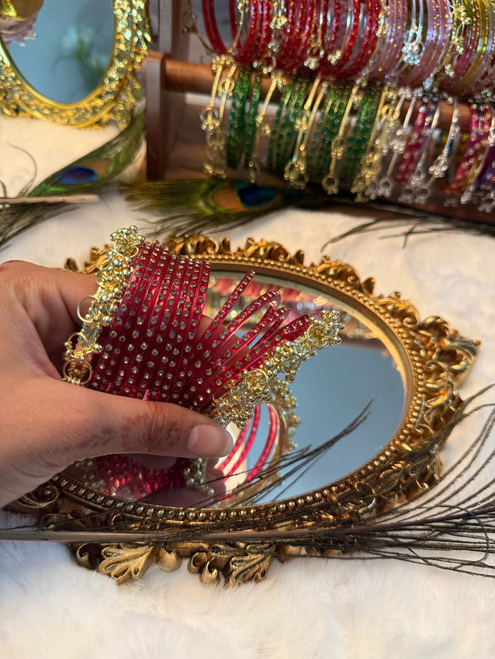 Kashmiri bangle heavy with raindrop bangle