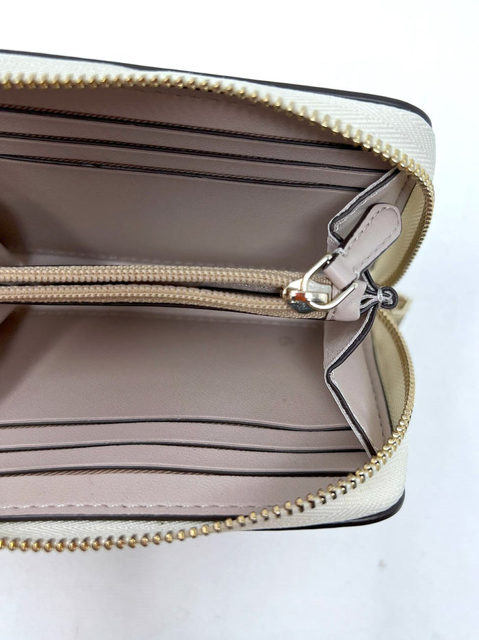 Kate Spade Ivory & Rose Gold Leather Polka Dot Wallet NWOT