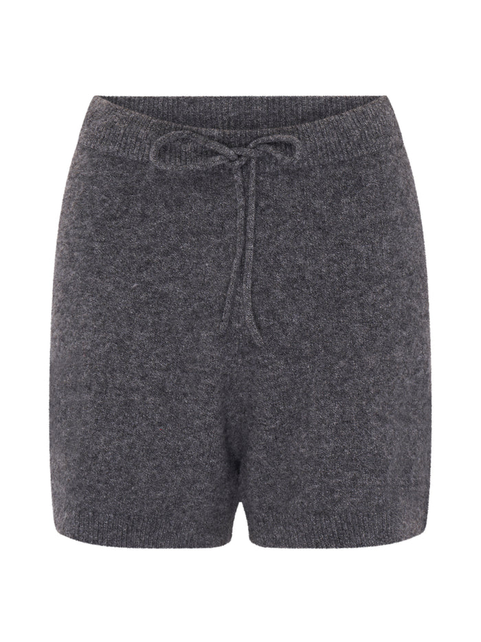 Kayleigh Knit Shorts in Grey Marl