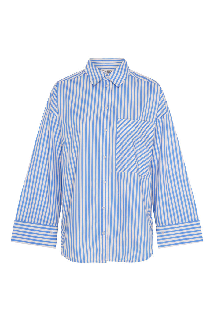 Kenda Stripe Shirt in Blue and White