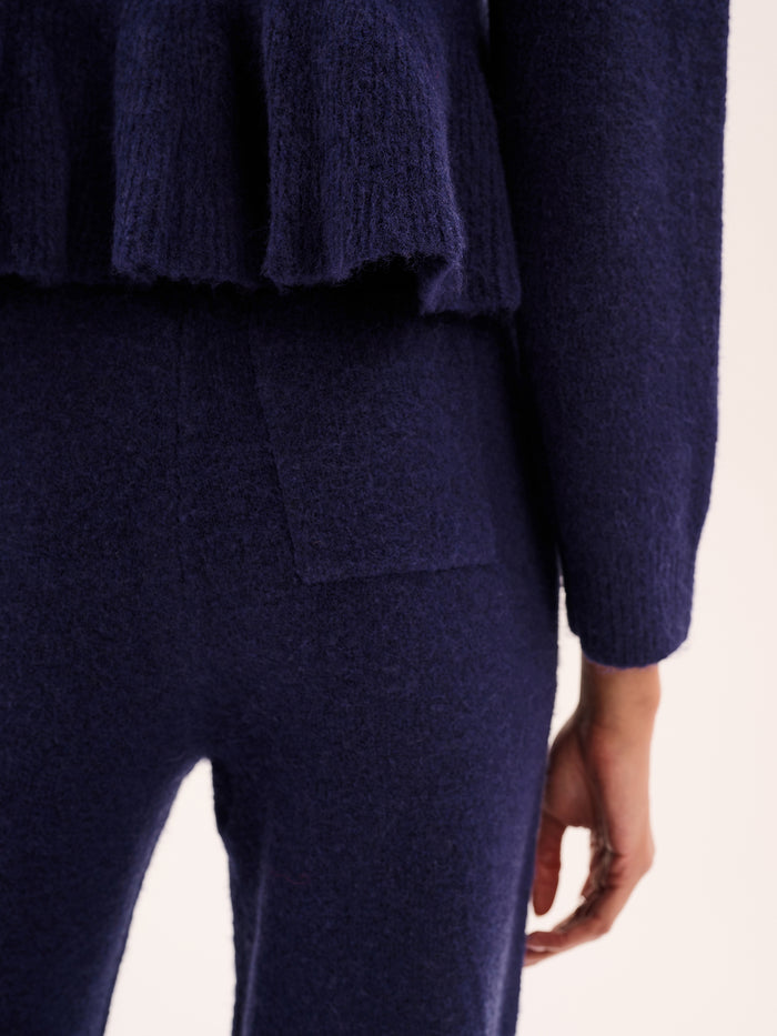 Kenny Knit Trouser in Navy