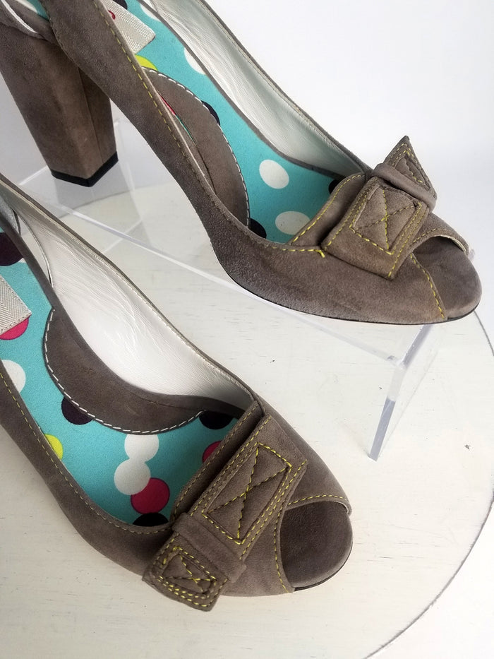 Kenzo Size 38.5 (8/8.5) Gray Pumps