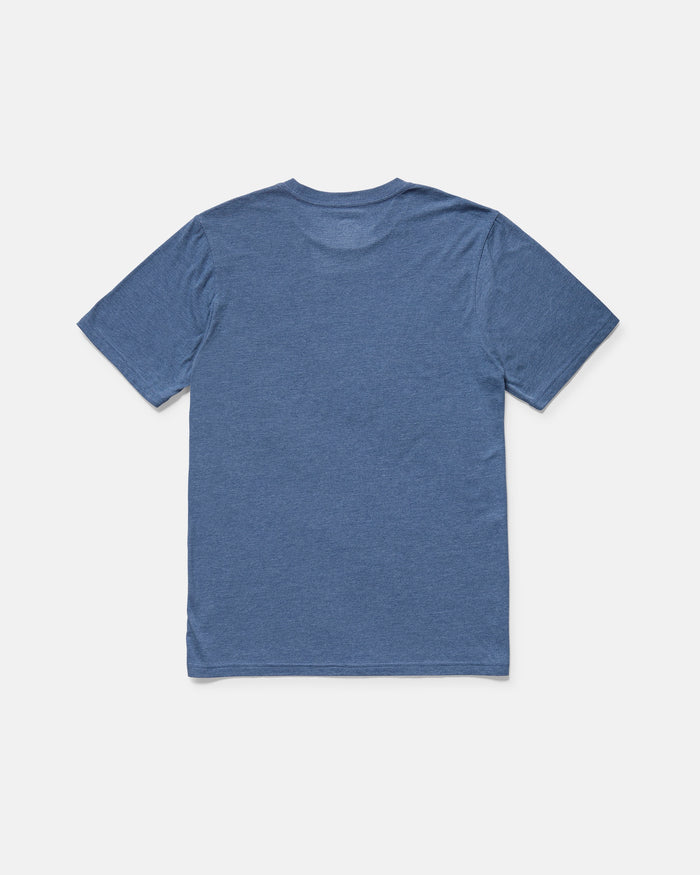 A Volcom Men's Men short sleeve tee with a crew neck is laid flat, back side up, on a white background.