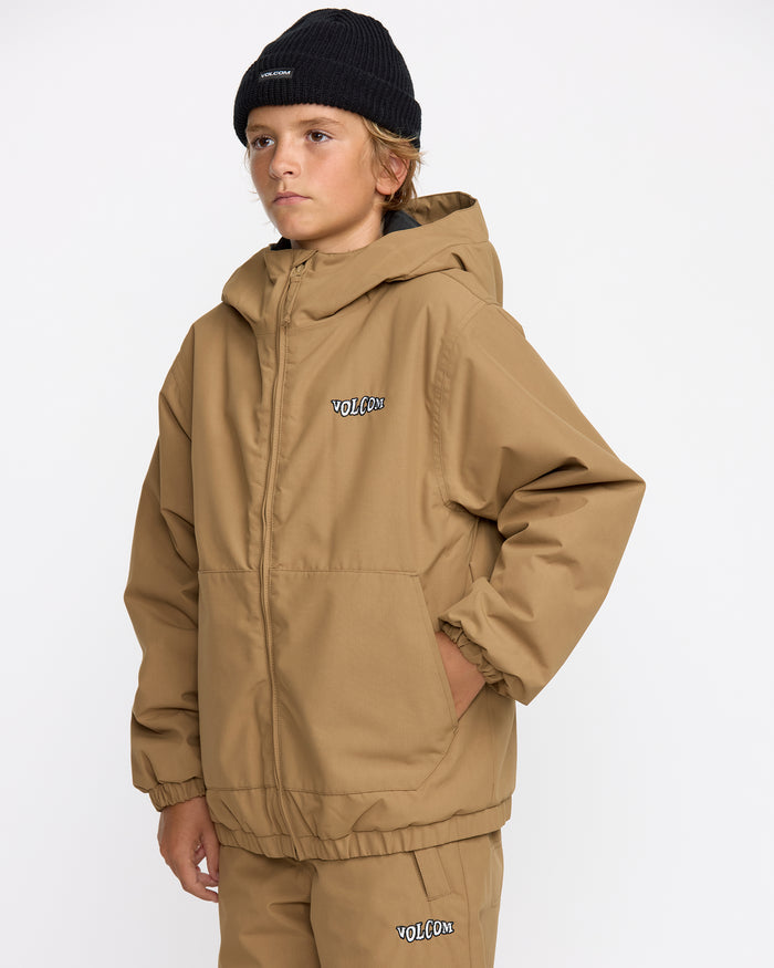 Kids' Chaos Full Zip Jacket-Bronze-Volcom