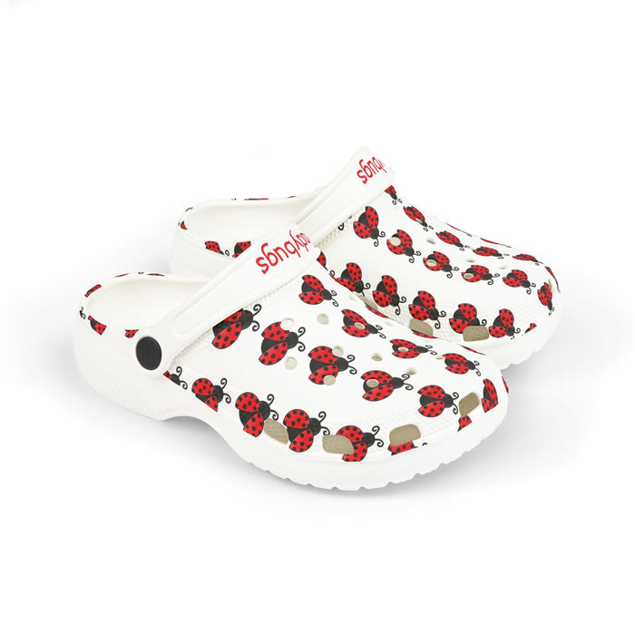 Kids Ladybug EVA Foam Clogs — Lightweight Slip-On Sandals with 'Ladybugs' Print - 314 Originals