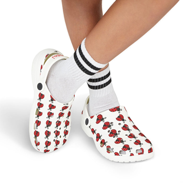 Kids Ladybug EVA Foam Clogs — Lightweight Slip-On Sandals with 'Ladybugs' Print - 314 Originals