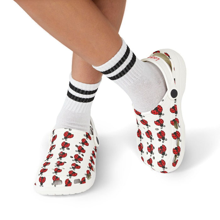 Kids Ladybug EVA Foam Clogs — Lightweight Slip-On Sandals with 'Ladybugs' Print - 314 Originals