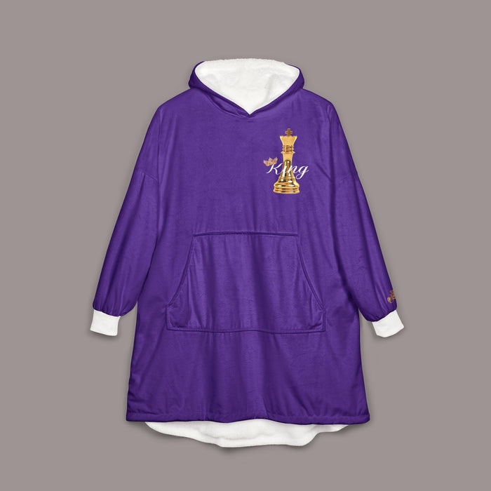 King Purple Hooded Blanket – Regal Crown Lounge Throw - 314 Originals