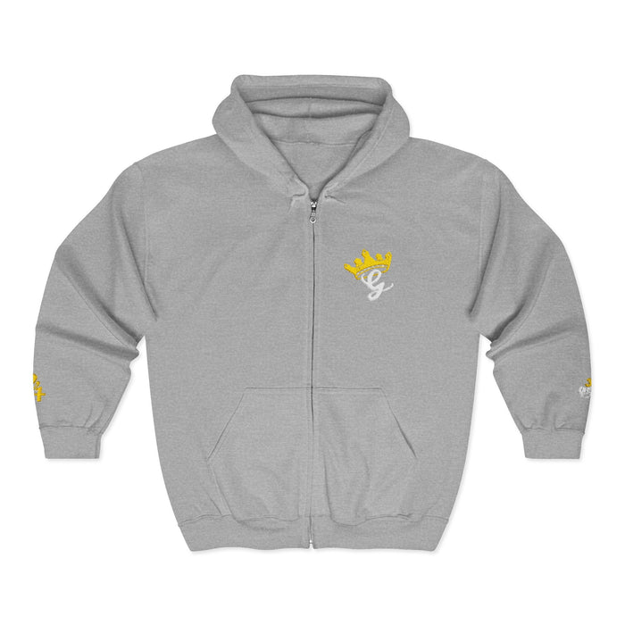 King's Gear Zip Hoodie — Full-Zip with Gold Crown Emblem - 314 Originals