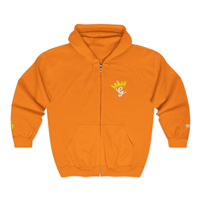 King's Gear Zip Hoodie — Full-Zip with Gold Crown Emblem - 314 Originals