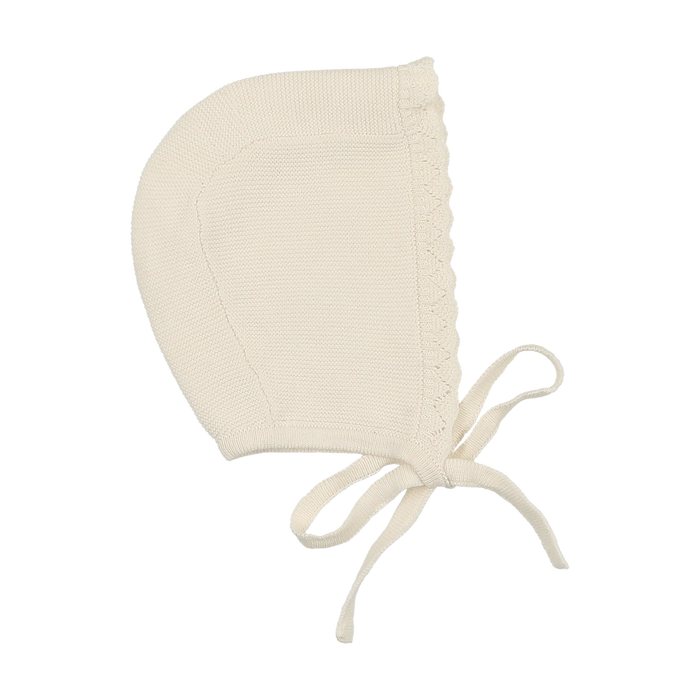 Knit Collar Ruffle Bonnet