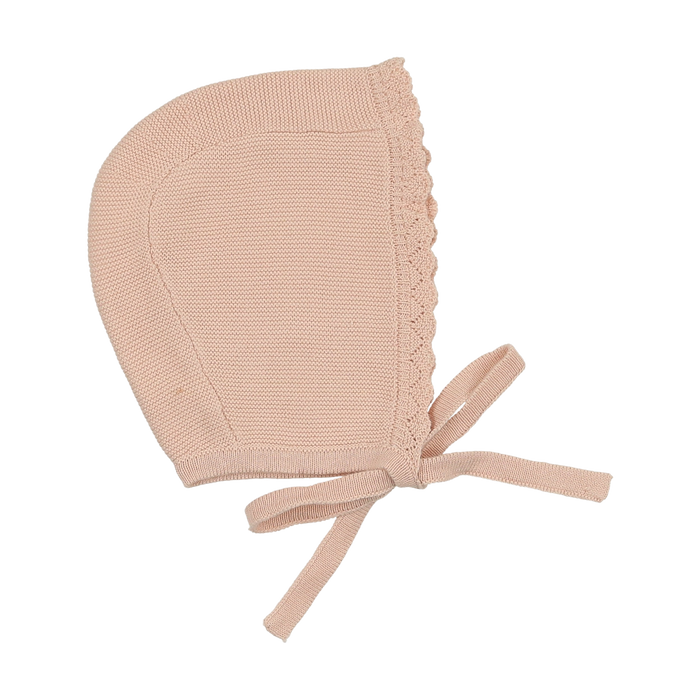Knit Collar Ruffle Bonnet