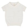 Knit Polo Short Sleeve-Winter White