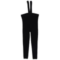 Knit Suspender Leggings - Black