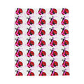 Ladybug Pattern Velveteen Plush Blanket — Cute Red Ladybug Throw for Kids & Nursery - 314 Originals