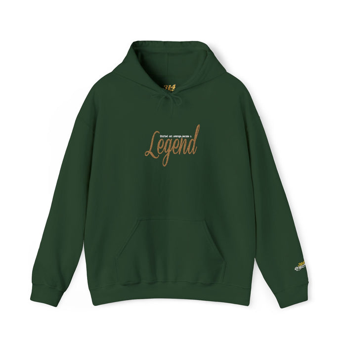 Legend Script Hoodie-Cozy Pullover with Gold Text - 314 Originals