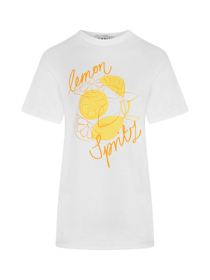 Lemon Spritz Print Boyfriend T-Shirt