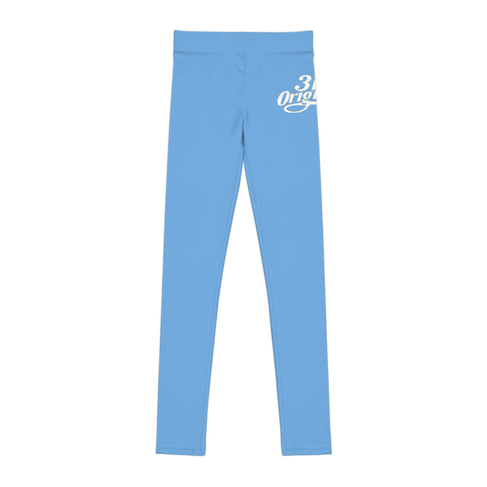 Light Blue 314 Script Kids' Printed Leggings - 314 Originals
