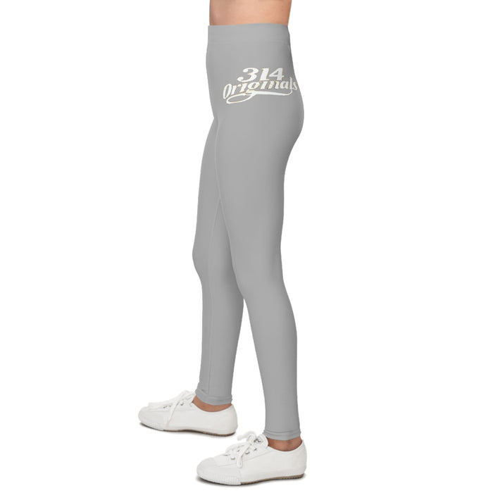 Light Grey 314 Script Kids' Printed Leggings - 314 Originals