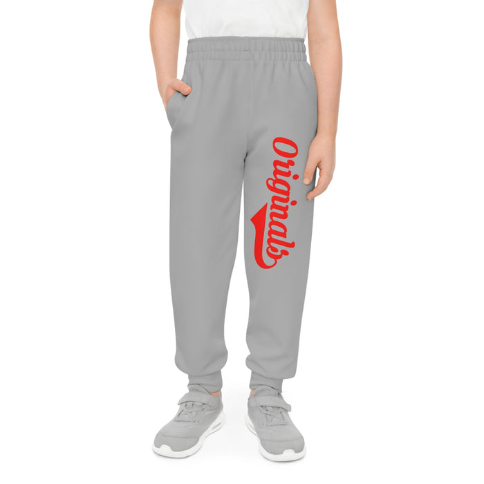Light Grey Youth Joggers — Red "Originals" Script Side Graphic - 314 Originals
