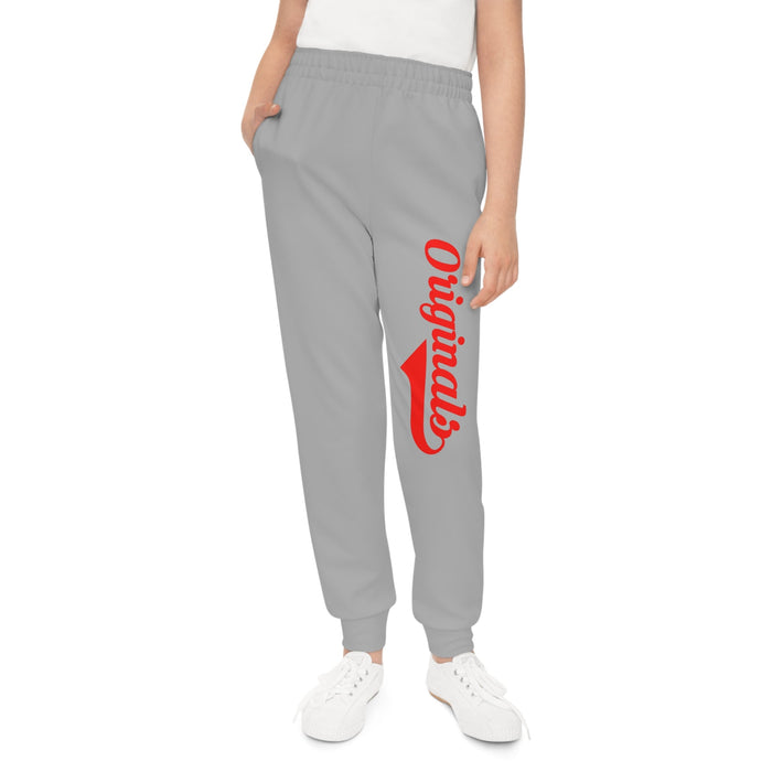 Light Grey Youth Joggers — Red "Originals" Script Side Graphic - 314 Originals