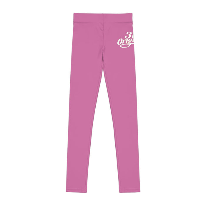 Light Pink 314 Script Kids' Printed Leggings - 314 Originals