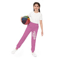 Light Pink Youth Joggers with 314 Originals Side Graphic — Kids Athletic Sweatpants - 314 Originals