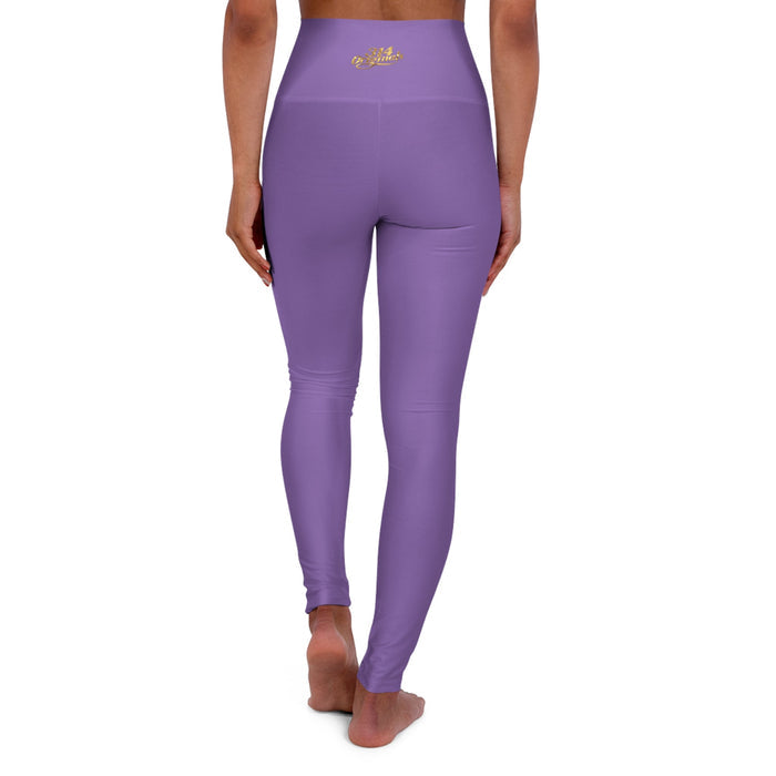 Light Purple Yoga Leggings — High-Waisted Leggings with Pink “Originals” Side Script - 314 Originals
