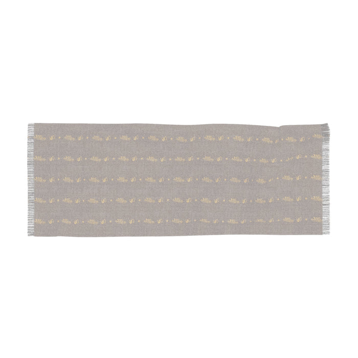 Light Scarf — Neutral Brown Striped Fringe Scarf - 314 Originals
