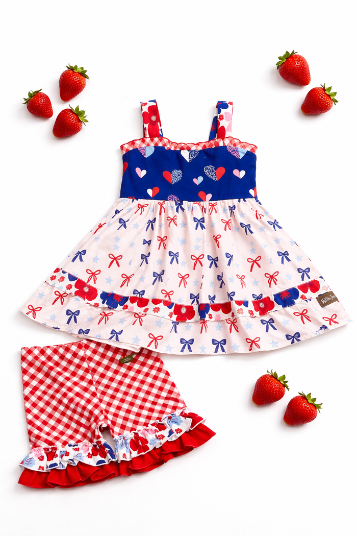 Little Liberty Picnic Ruffle Shorties