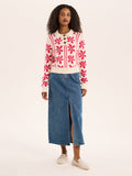 Loren Floral Cotton Jumper in Cream