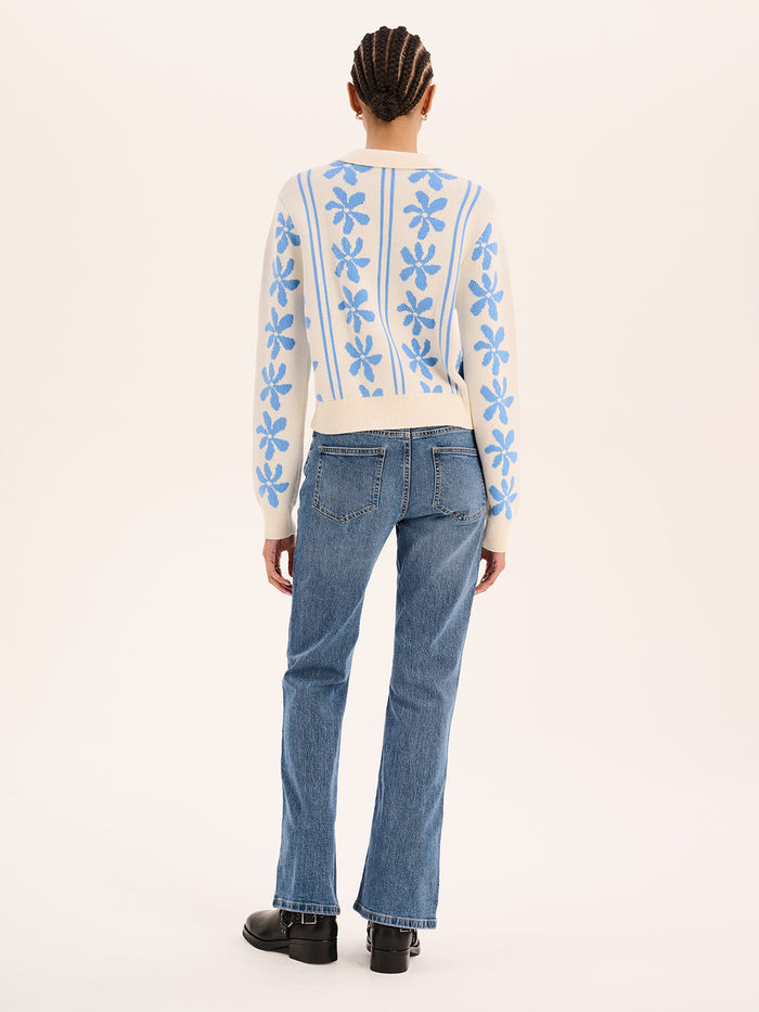 Loren Jumper in Blue and Cream