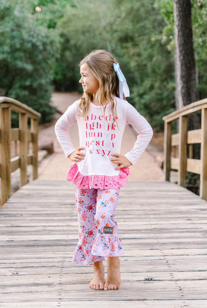 Love You From A To Z Ruffle Tee