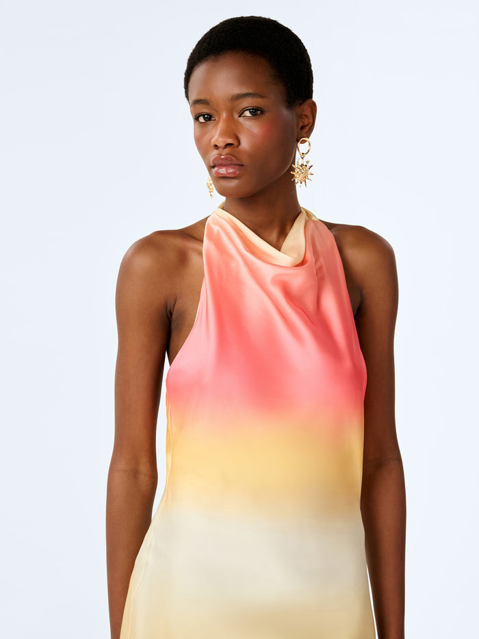 Luzia Dress in Sunset Ombre Print