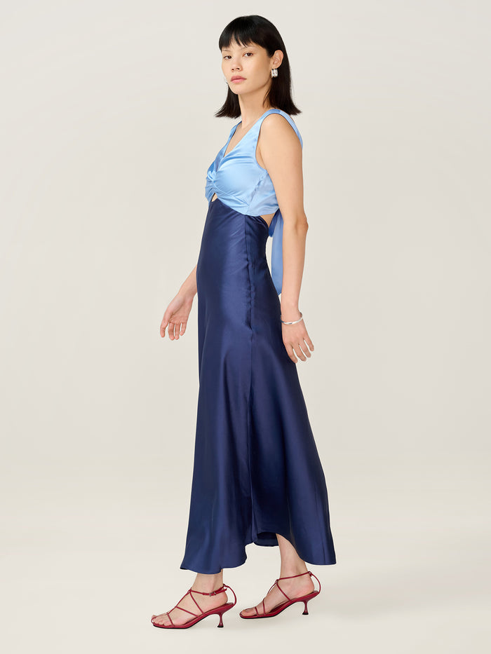 Maggy Dress in Blue and Dark Blue