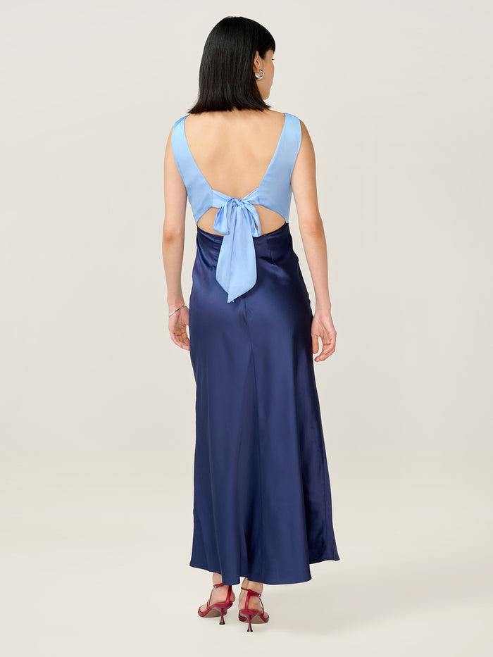Maggy Dress in Blue and Dark Blue