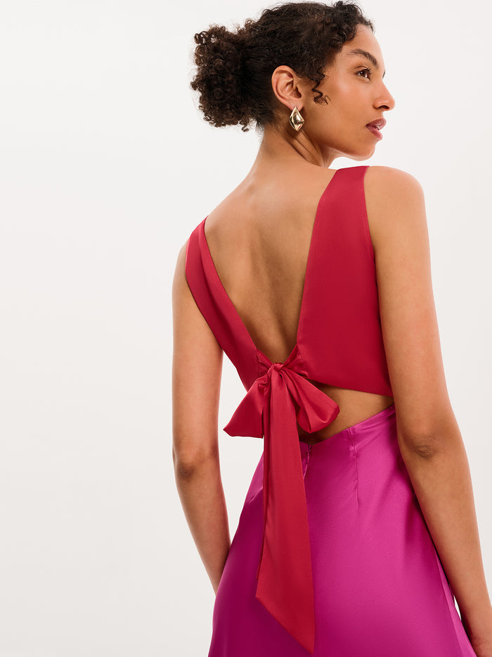 Maggy Dress in Red and Pink