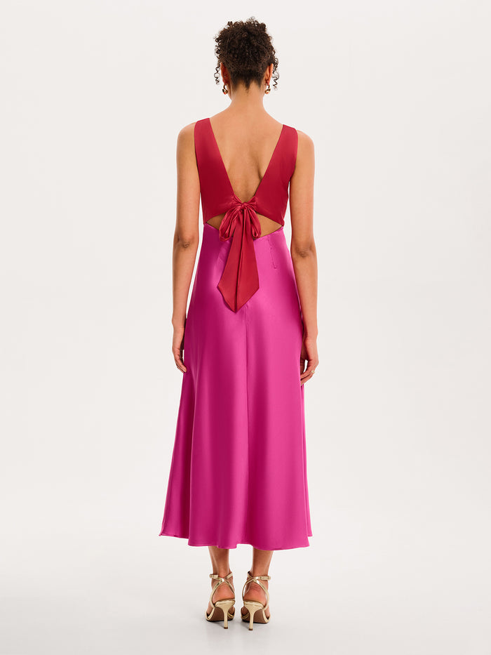 Maggy Dress in Red and Pink